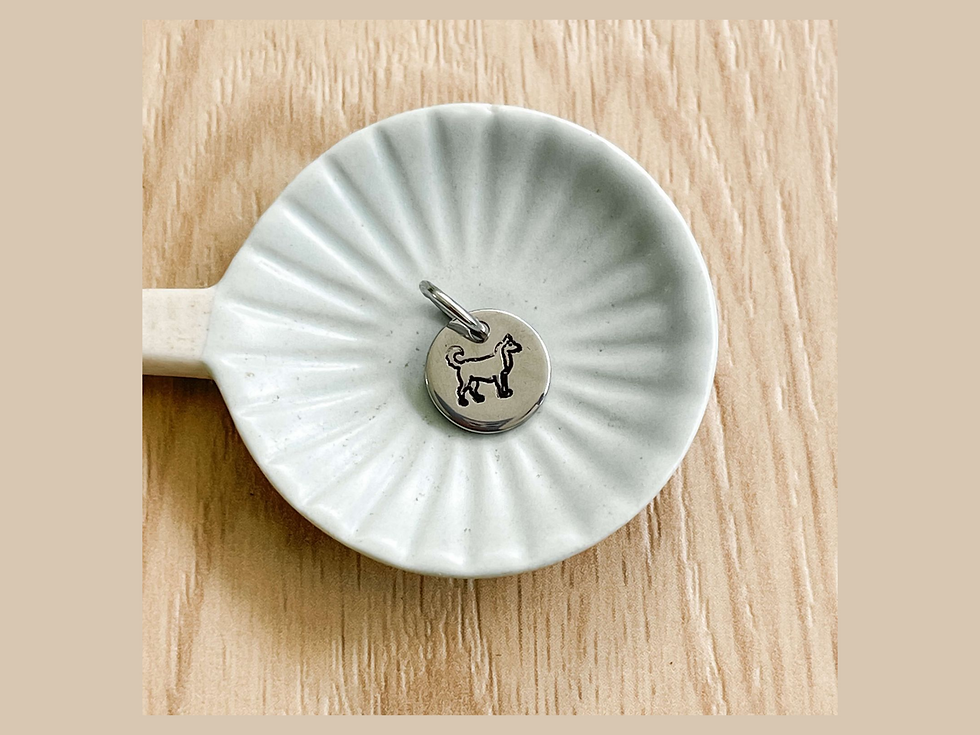 Thumbnail: Custom stamped single round charms – Add to a charm bracelets