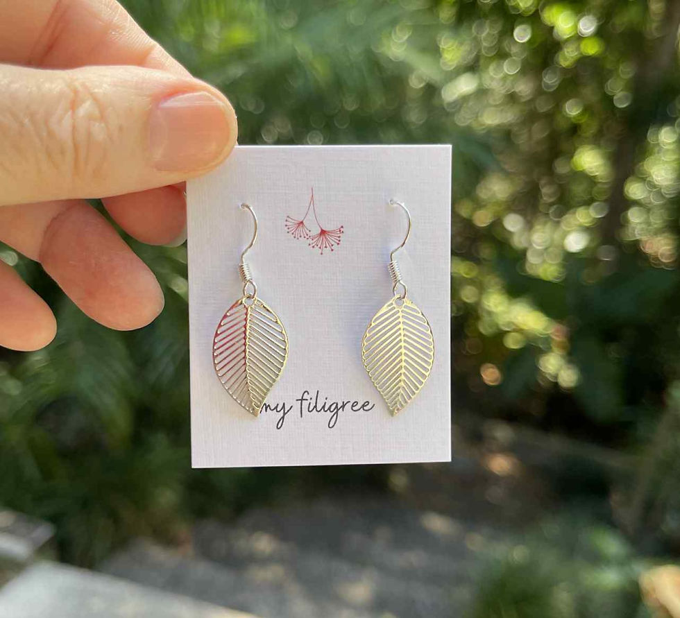 Thumbnail: Silver Leaf Earrings • Shine in these Pretty Earrings