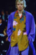 Yohji yamamoto 1996 collection. The man model in flower shirt