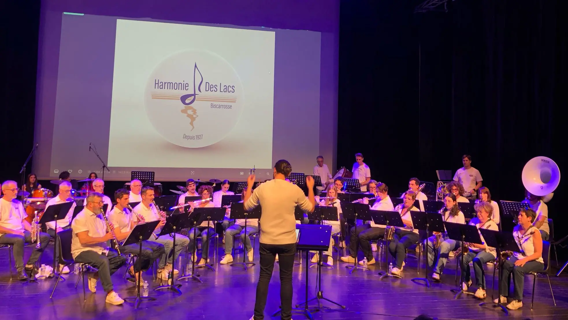 prestation illustration en live de artepe harmonie des lacs a biscarrosse