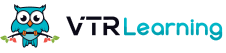 VTR Learning logo with blue owl that sits to the left of text that reads "VTR Learning"