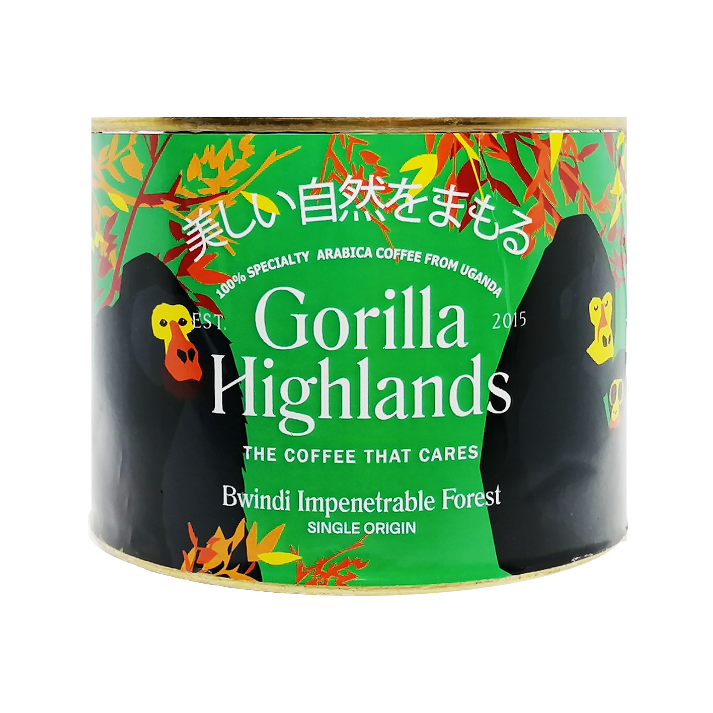 ゴリラ・ハイランズ・コーヒー Biwindi Forest 粉 100g