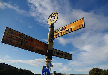 Signpost, Ulpha, Cumbria, Duddon Valley, Dunnerdale, Lake District