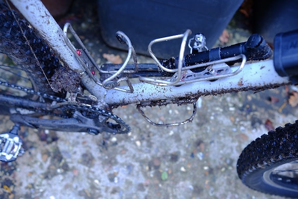 dirty bicycle frame