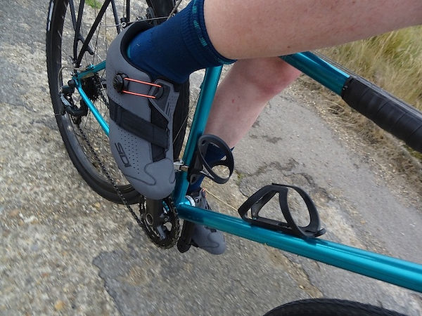 cycling shoesmbicycle frame and pedals