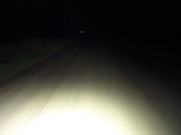 bicycle light beam shot