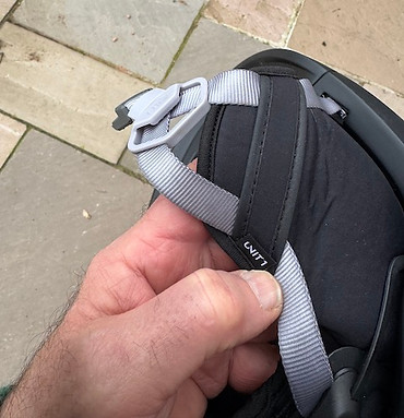 unit 1 gear winter liner with helmet straps passing through loop