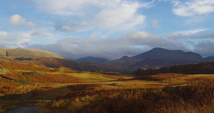 View from Birker Fell road, cumbria, Lake District