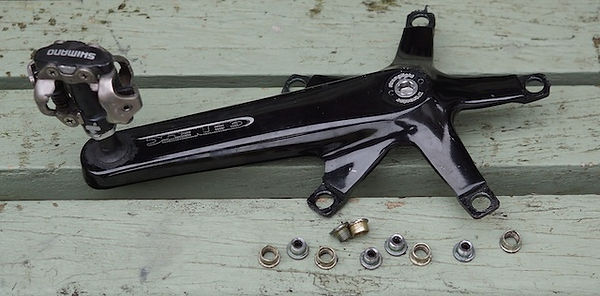 bicycle spider crank pedal and chain ring bolts