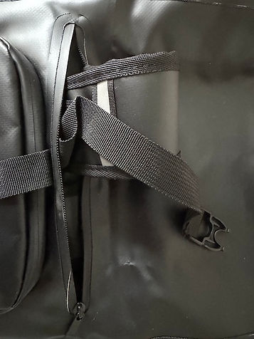 rucksack strap in zip compartment