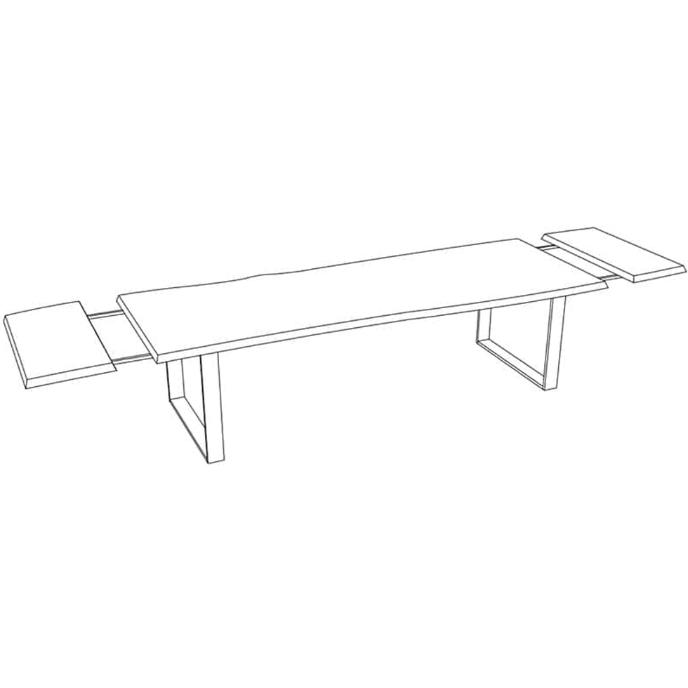 Miniature : Table Dakar 240x100cm chêne massif