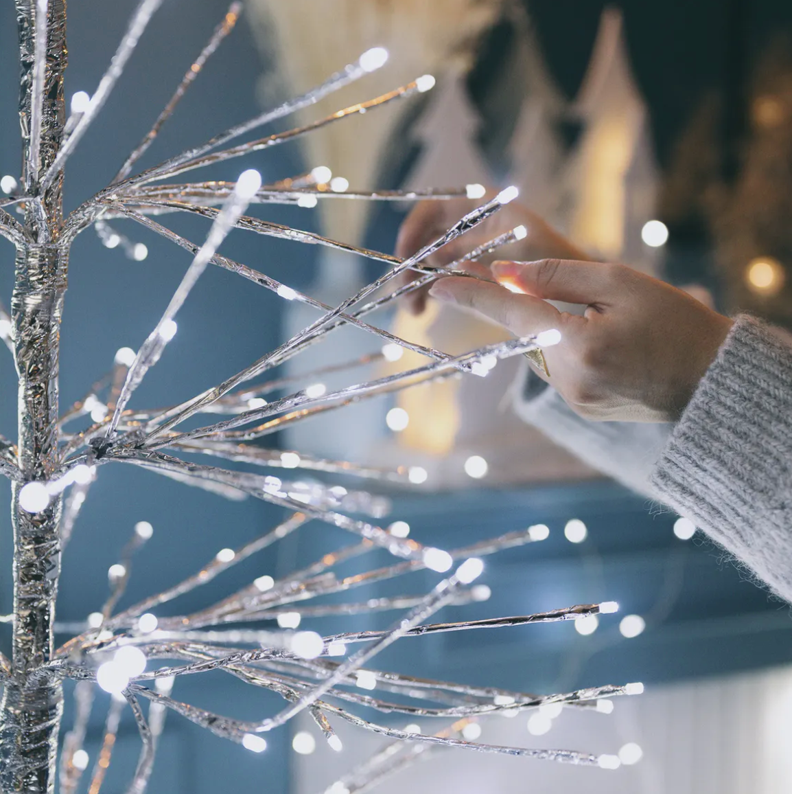 Sapin led 2m10 argenté Festilight