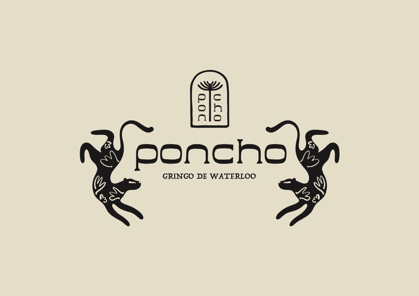 Piste 1 : logo Poncho aux jaguars, esprit folklore
