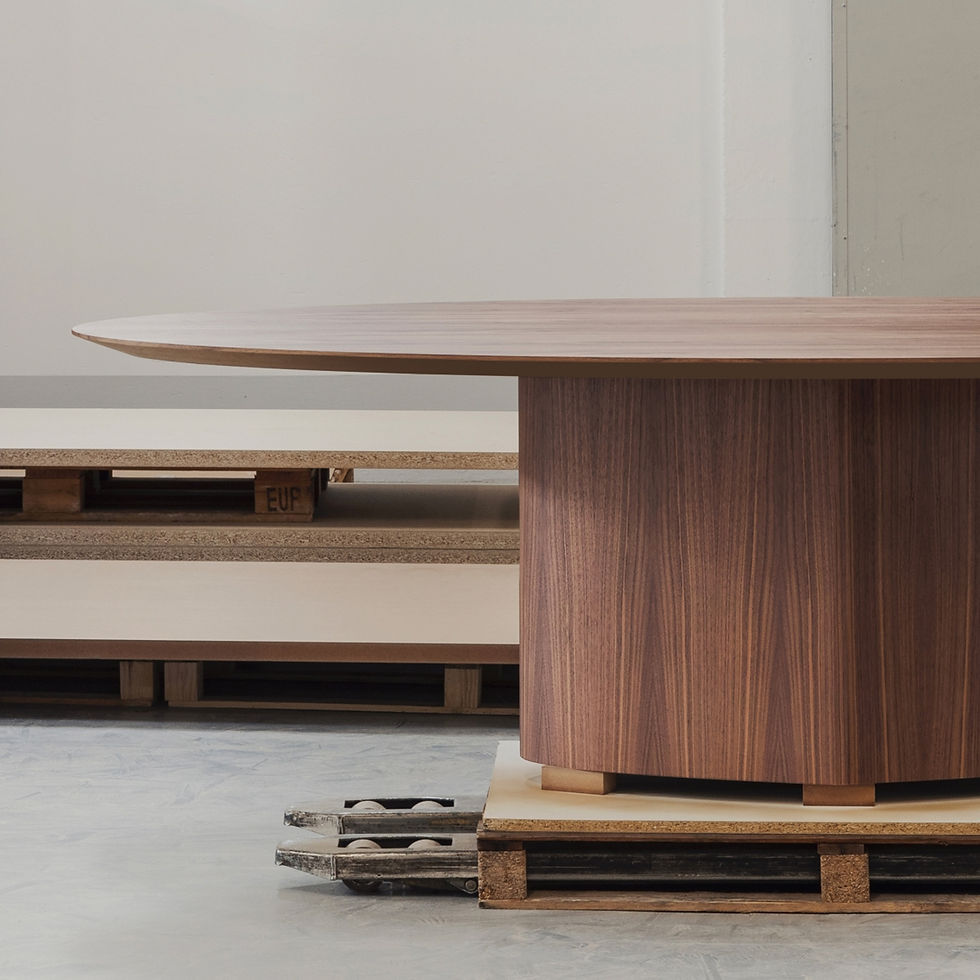 Miniature : Table Miniforms Monoplauto bois ovale 240x130x75h