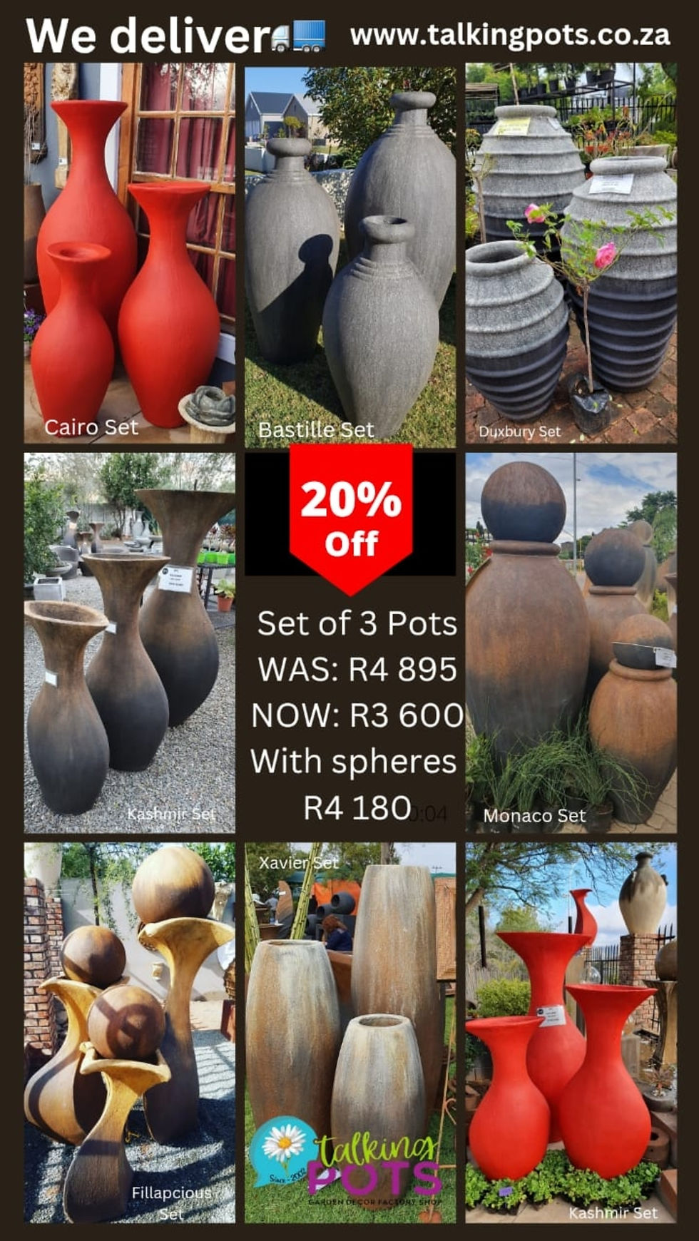Spring Promotion Set of 3 Pots Group 1