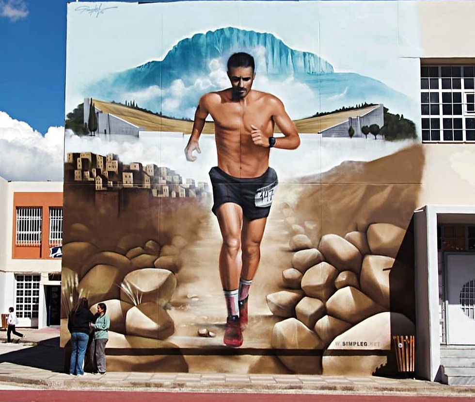 Το έργο γκράφιτι στο 3ο Λύκειο Πειραιά, που τον απεικονίζει, έγινε αφορμή για να συζητήσουμε με τα παιδιά για τα ιδανικά και τις αξίες που πρεσβεύουμε.