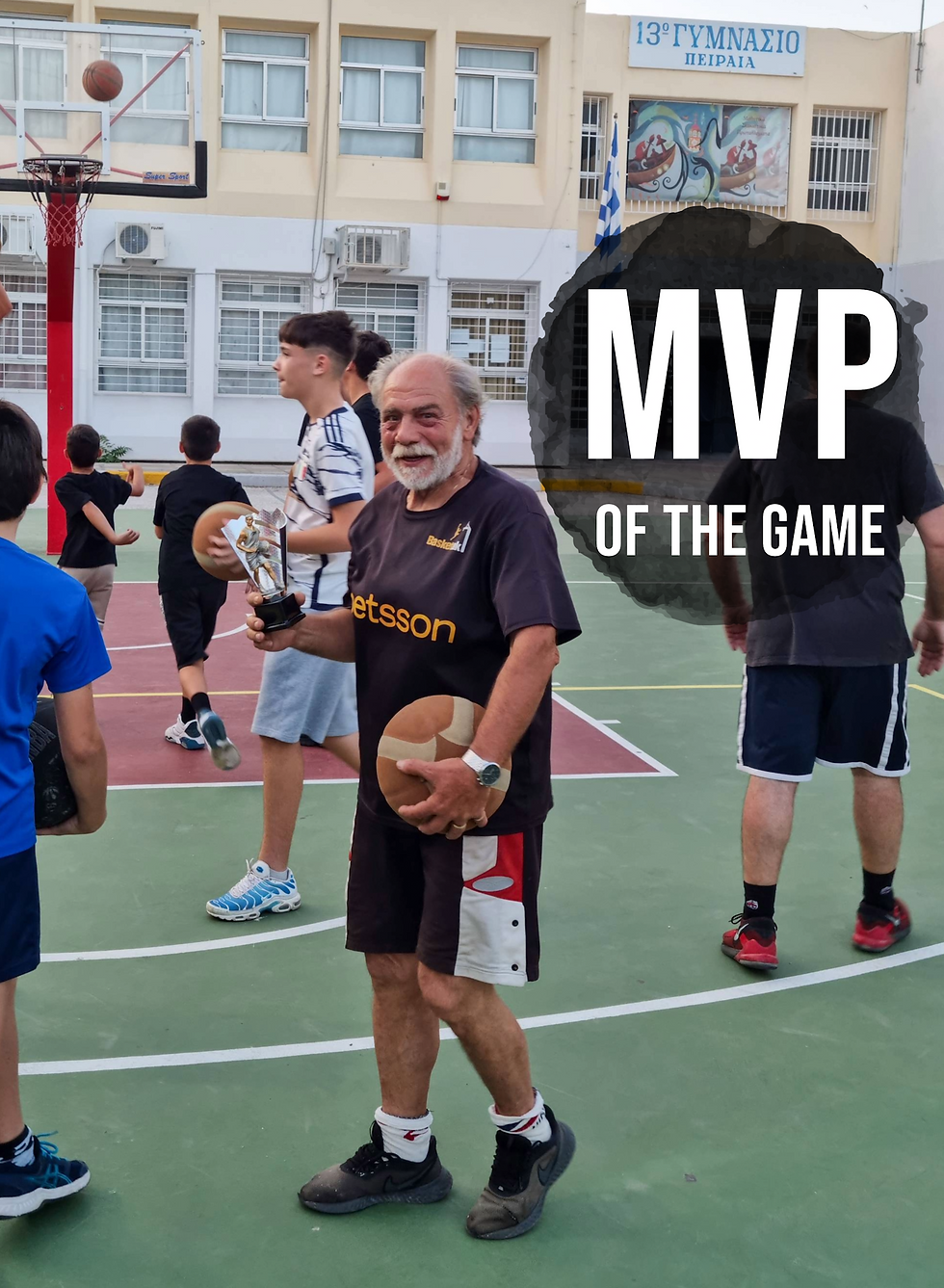 Βράβευση του πολυτιμότερου παίκτη του αγώνα!