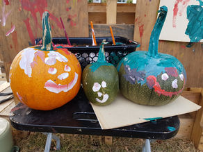 Decorated pumpkins