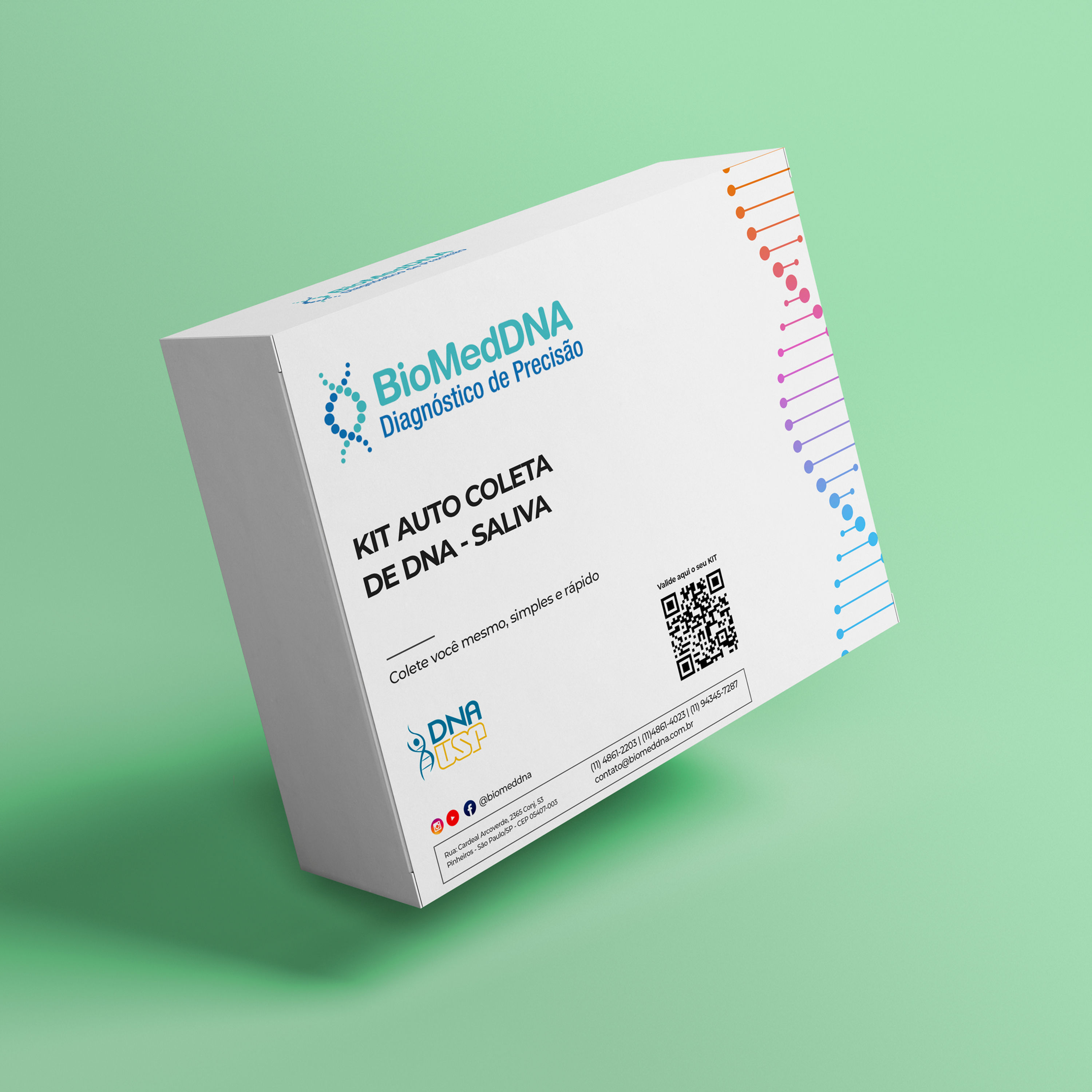 KIT AUTO COLETA DNA - PARENTESCO ENTRE TIO(A)/SOBRINHO(A) - SALIVA