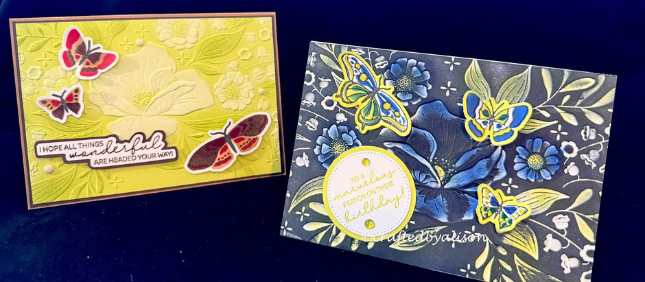 23/9/26 Mid week post #233 - Ways to use the Butterfly Flight decorative masks