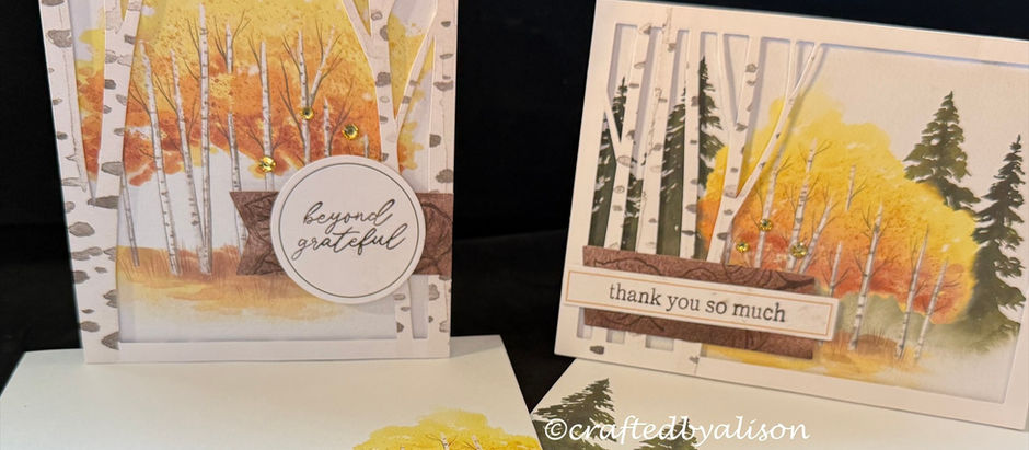 20/9/26 September Paper Pumpkin Aspens of Gratitude cards