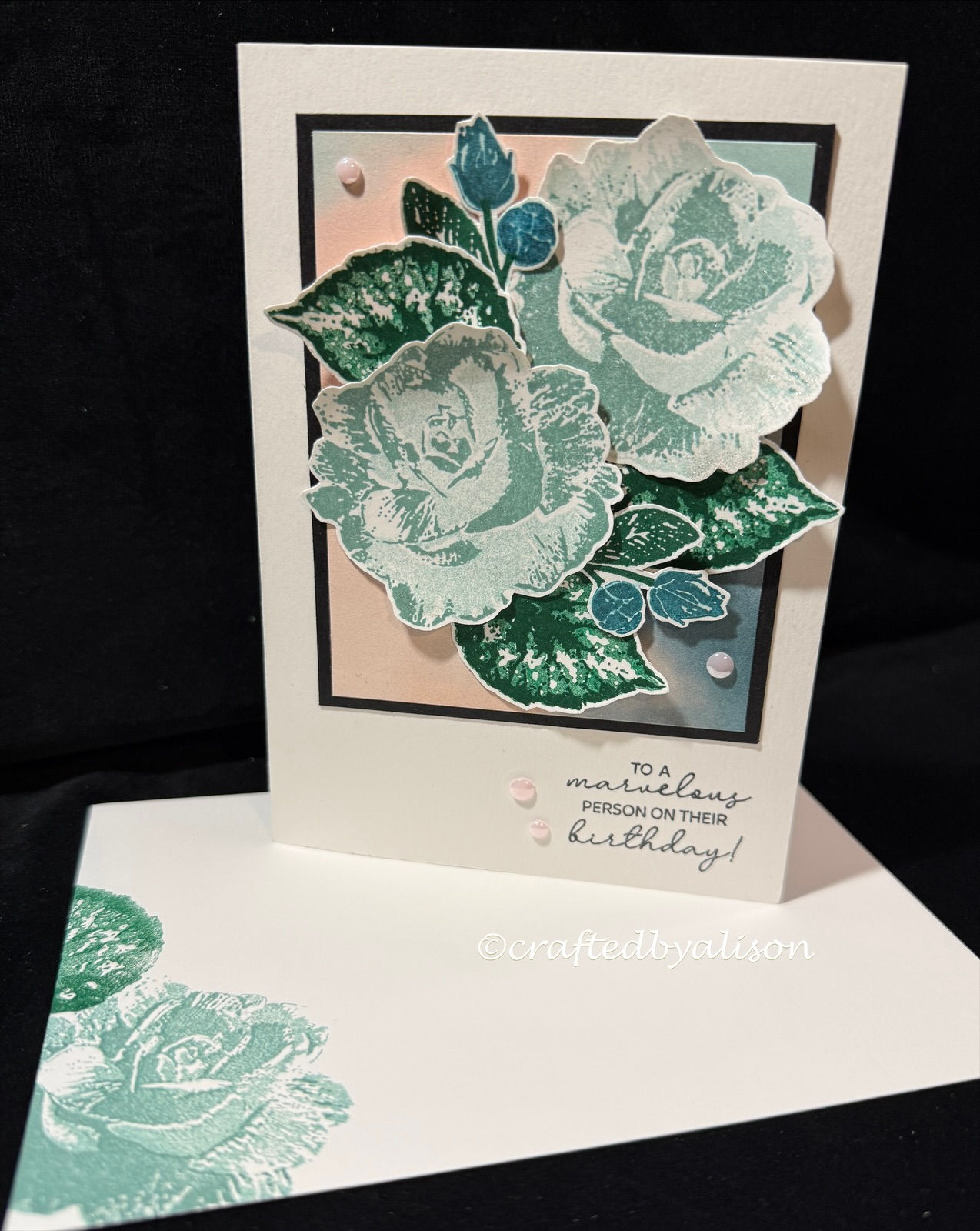 Beautiful Begonia sparkling birthday card