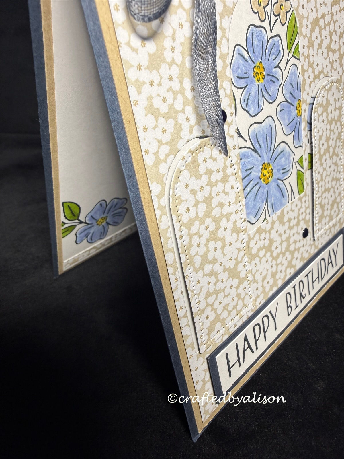Everyday Arches cut out floral birthday card