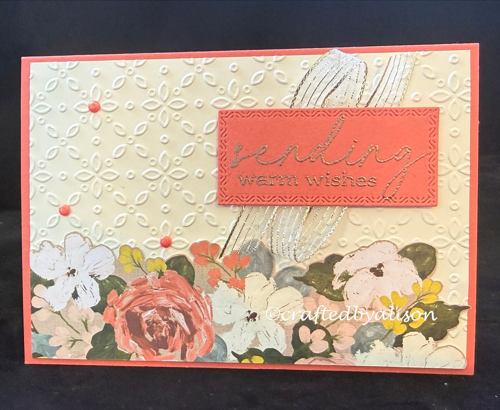 Brushed with Beauty floral greeting card