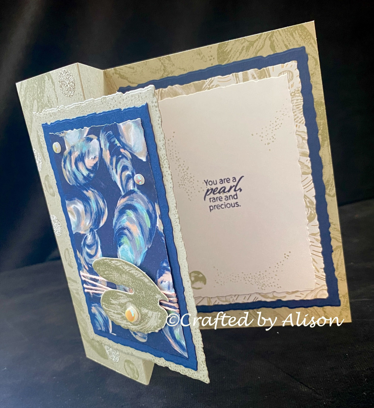 Seaside Bay 'Pearl' greeting card