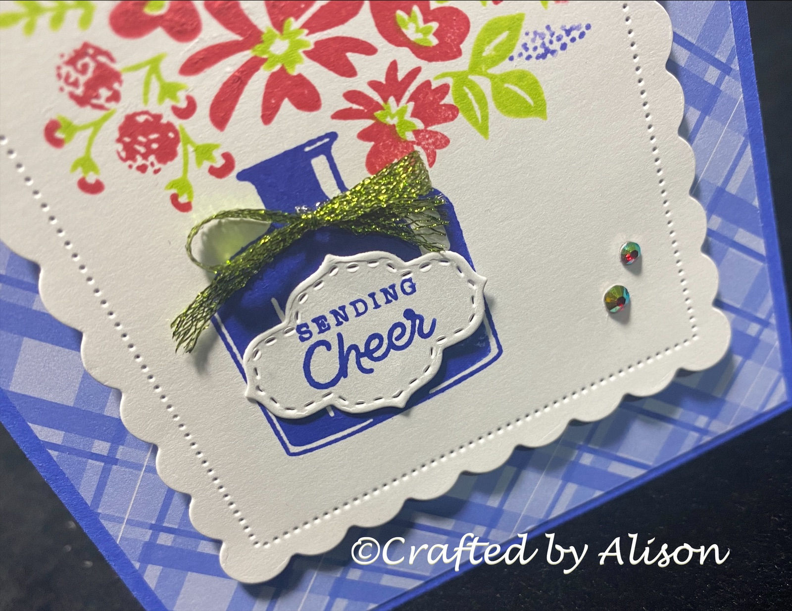 Bottled Happiness flower bottle greeting card