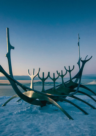 Escultura de Viking Barco