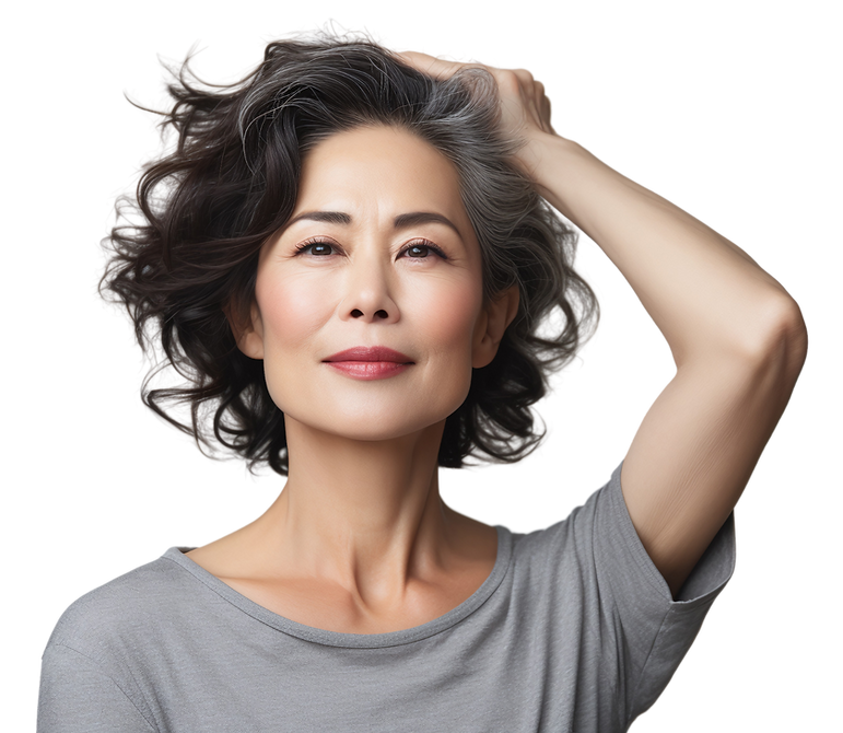 Asian woman with perfect skin