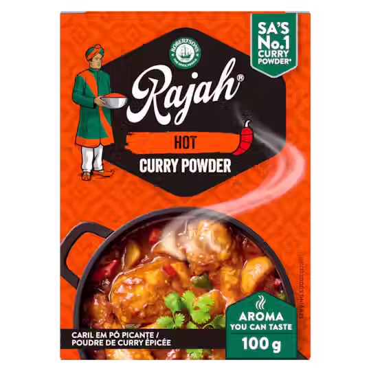 Rajah Curry Powder 100g Hot 100g Box