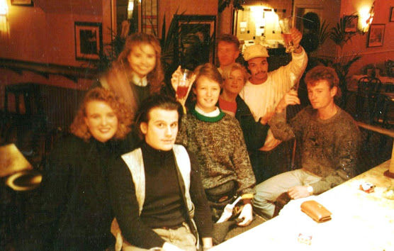 Young people in a cocktail bar 1990