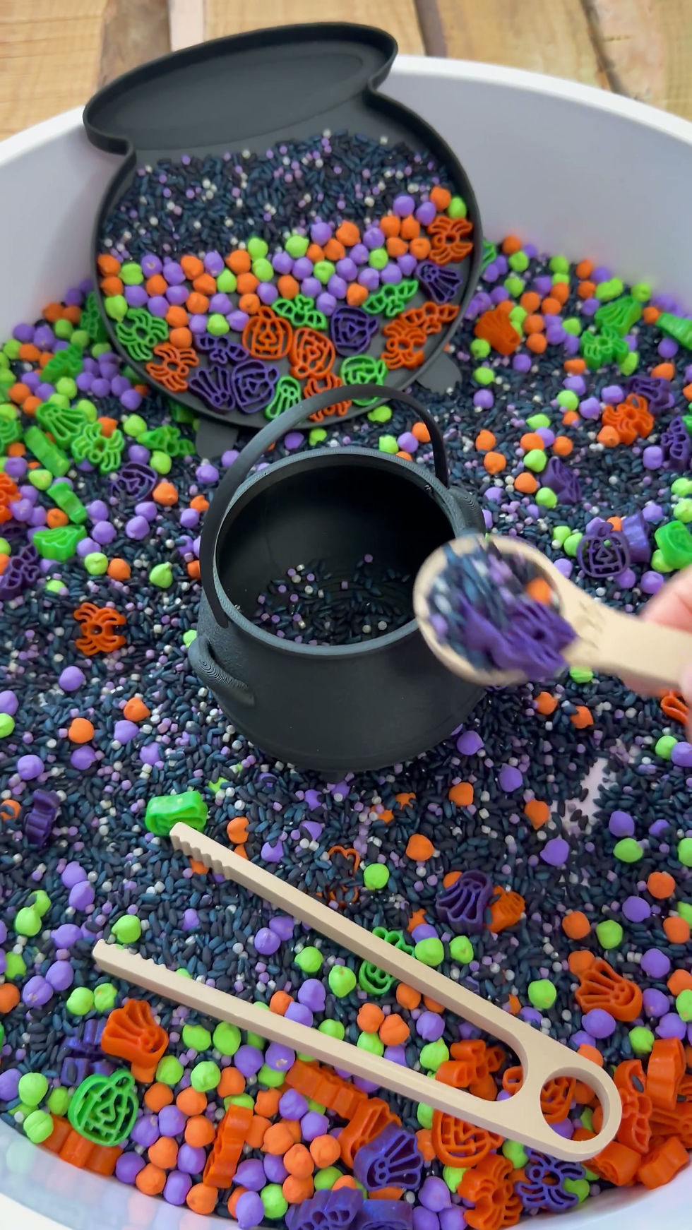 Miniatură: ceaunul vrajitoarei 3d halloween joaca senzoriala cauldron potiuni magice fizz activitati copii prescolar ciorba terapie aba