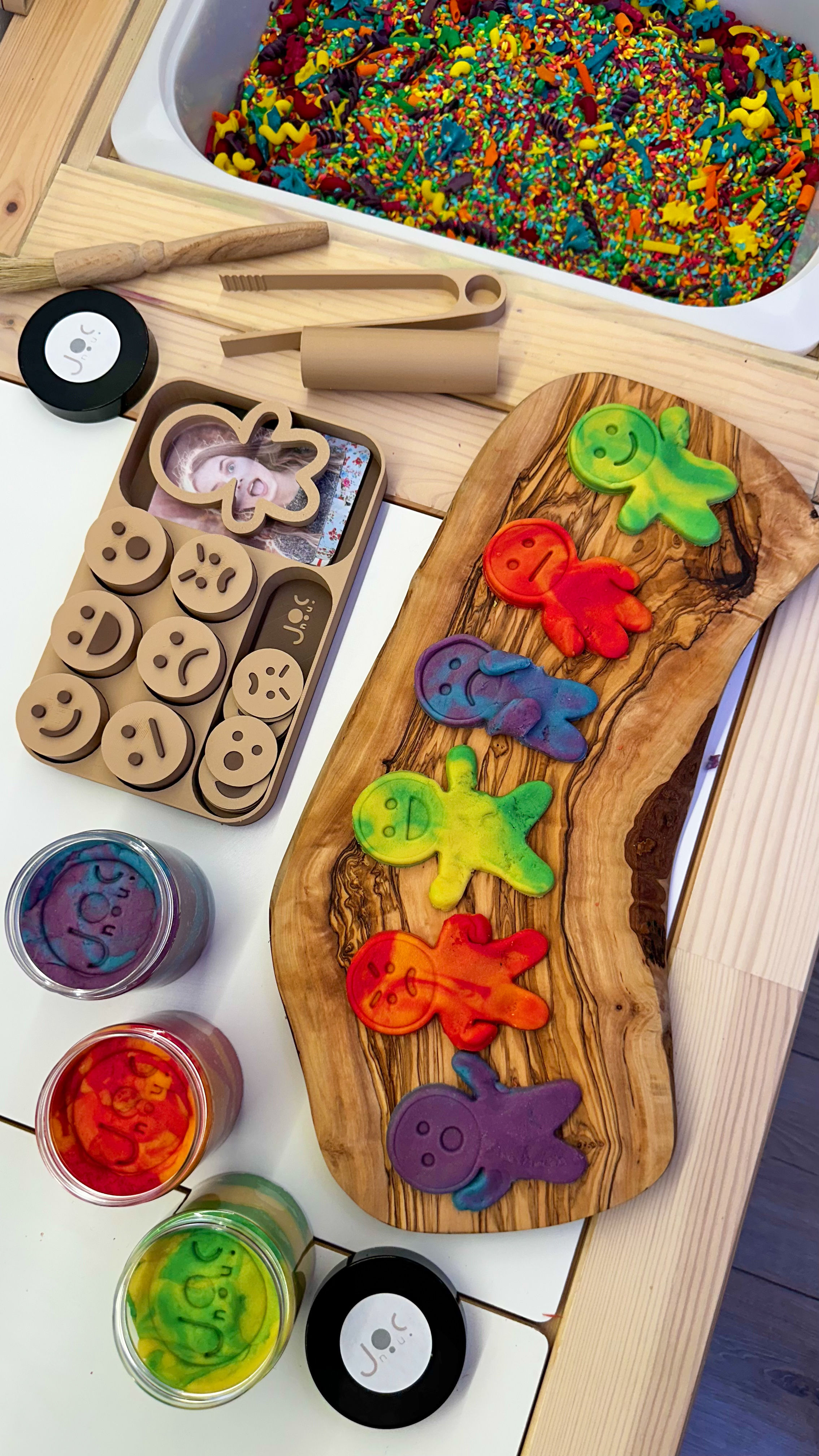 plastilina emotii educatie prescolar gradinita montessori waldorf jucarii copii kit senzorial