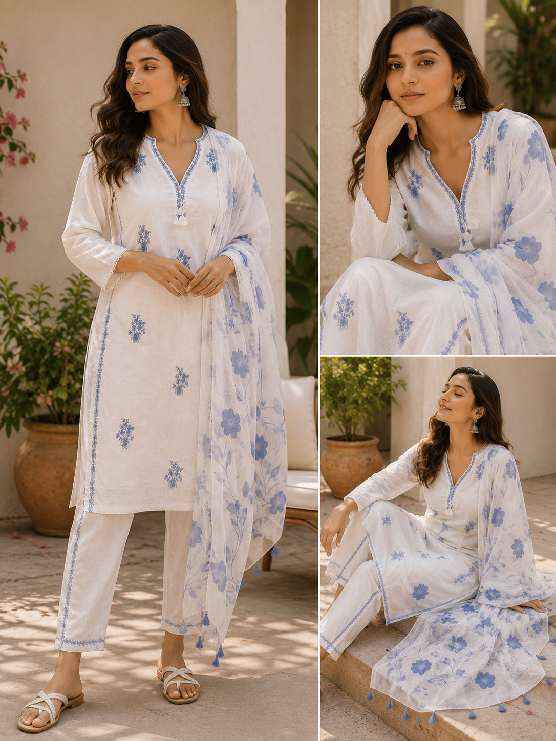 Bluebell Grace Mul Cotton Suit Set