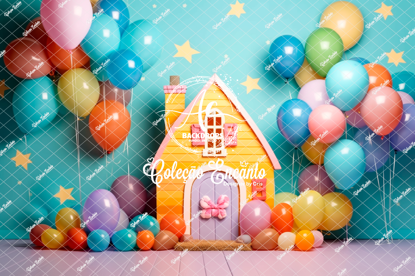 Fundo Fotográfico em Tecido - Dia das Crianças - Coleção Encanto 3D