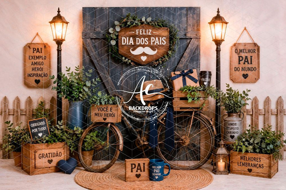Miniatura: Fundo Fotográfico em Tecido - Dia dos Pais - Aline Castro 3D