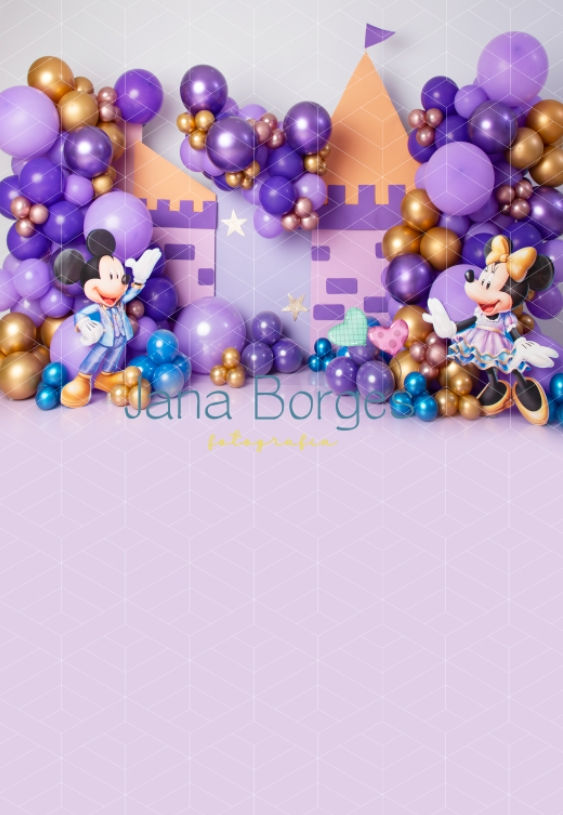 Miniatura: Fundo Fotográfico em Tecido - Mickey e Minnie - Jana Borges