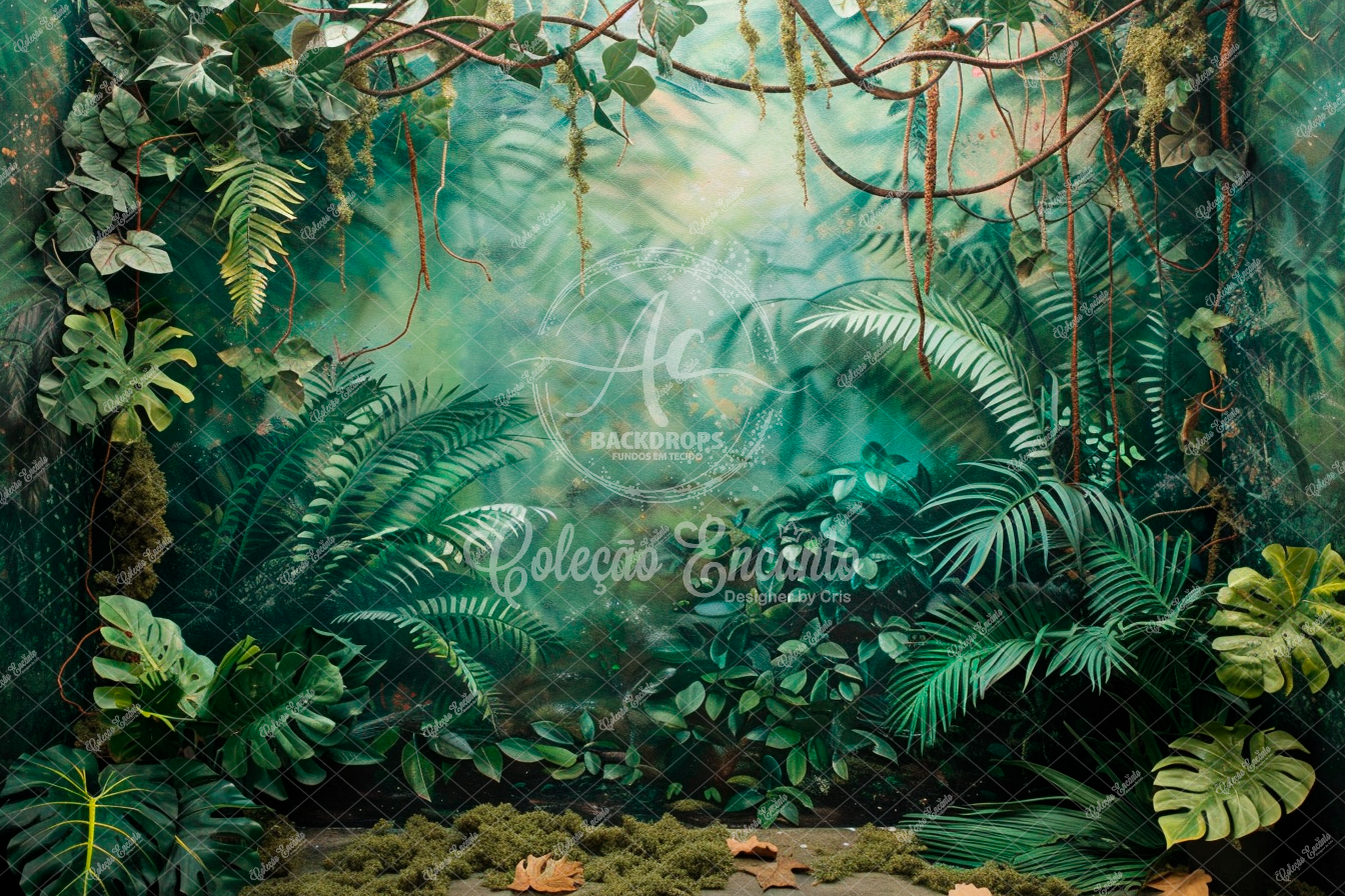 Fundo Fotográfico em Tecido - Floresta  - Encanto 3D