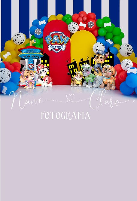 Miniatura: Fundo Fotográfico em Tecido - Patrulha canina - Nane Claro