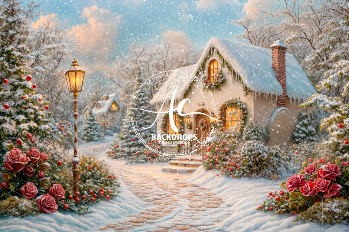 Fundo Fotográfico em Tecido - Natal -3D