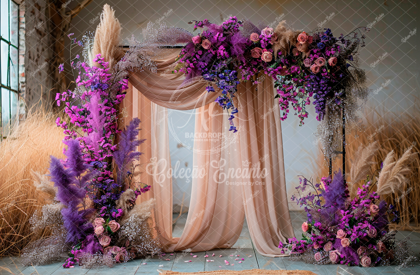 Fundo Fotográfico em Tecido - Dia das Mães - Encanto 3D