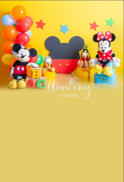 Miniatura: Fundo Fotográfico em Tecido - Mickey - Lilian cruz