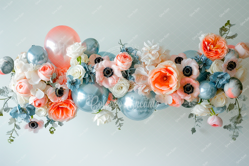 Fundo Fotográfico em Tecido - Smash Balões - Coleção Encanto 3D