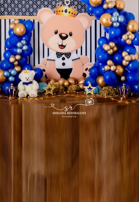 Miniatura: Fundo Fotográfico em Tecido - Urso Rei - Shelida