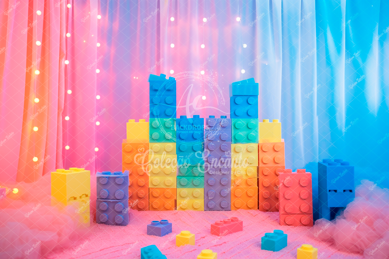 Fundo Fotográfico em Tecido - Lego / Brinquedo - Encanto 3D