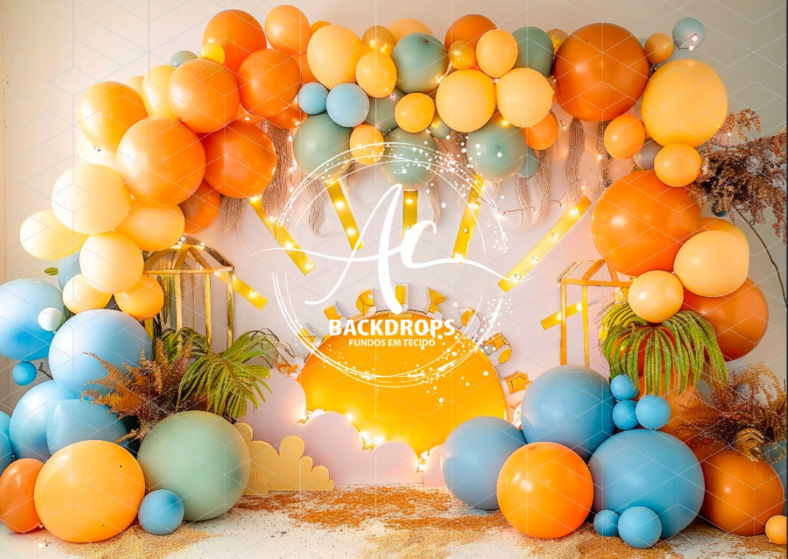 Fundo Fotográfico em Tecido - Raio de Sol/Sunshine - 3D