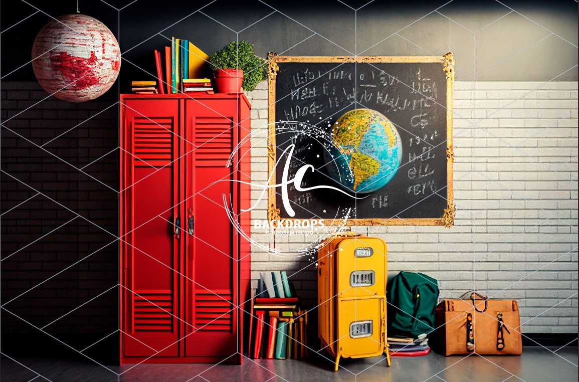 Fundo Fotográfico em Tecido - Escola- 3D